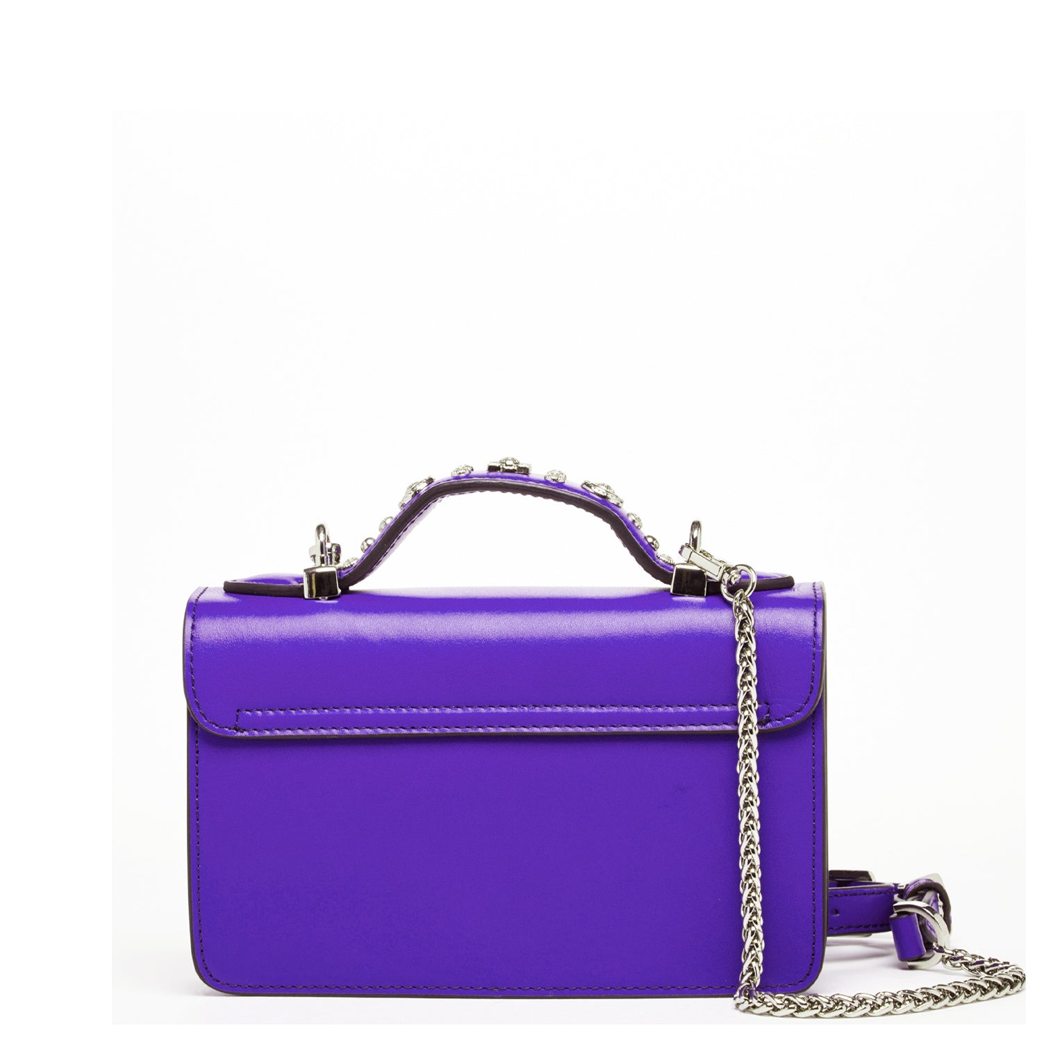 Studded Small Leather Crossbody Bag Royal Blue Purse  Women's Handbag