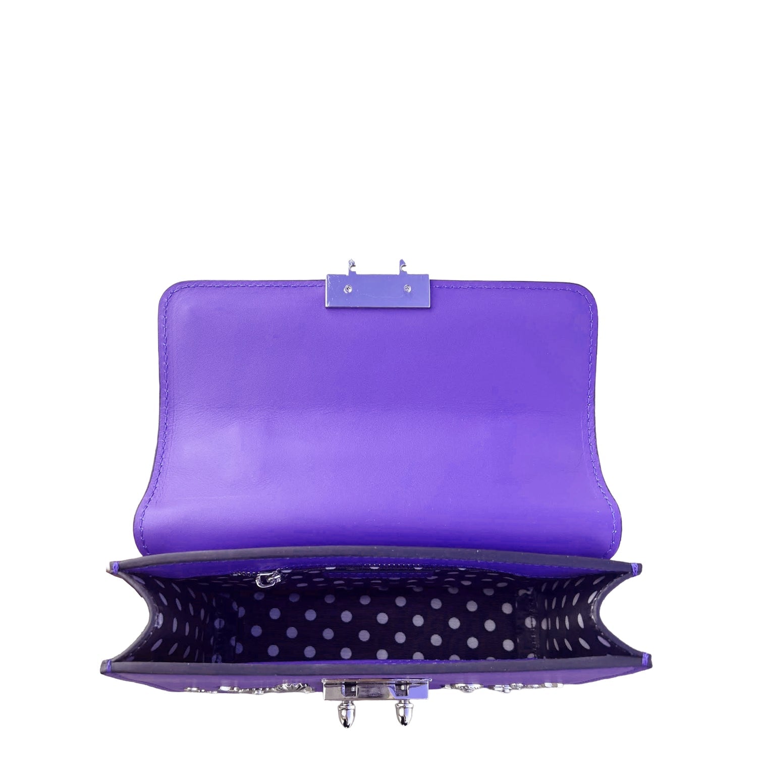Studded Small Leather Crossbody Bag Royal Blue Purse  Women's Handbag
